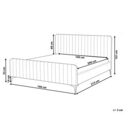 Beliani Bed Boucle Lunan 160 X 200 Cm (Eu King Size) Off-White - thumbnail 3