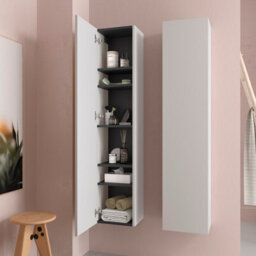 Cygnus bath Bequia Tall Bathroom Cabinet 30Cm Matt White