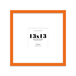 "13X13"" Orange Picture Frame - 13X13"" Square Frame With 9X9"" Mount For 13X13""/9X9"" Pictures Moderrn Style Thin Edge, 1 Pack" - thumbnail 1