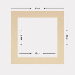 Ak Frames 8X8 Ivory Picture Mounts To Fit 6X6 Aperture Size - Mount Board Only (No Frame Included) - thumbnail 3