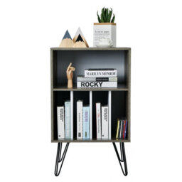 Costway Record Player Stand Turntable Stand Sofa Side Table With 5 Open Shelves Holder - thumbnail 2
