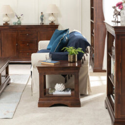 The Furniture Market French Hardwood Mahogany Stained Lamp Table - thumbnail 3