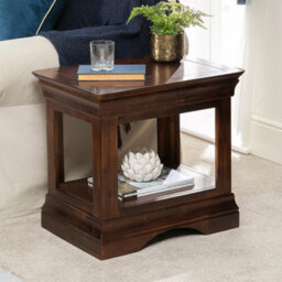 The Furniture Market French Hardwood Mahogany Stained Lamp Table