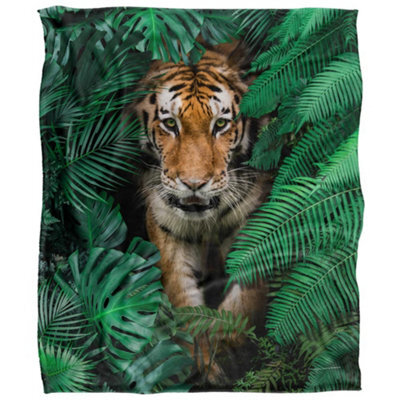 Reinders Silky Tiger Supersoft Blanket Multicoloured (One Size) - image 1