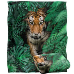Reinders Silky Tiger Supersoft Blanket Multicoloured (One Size) - thumbnail 2
