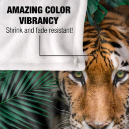 Reinders Silky Tiger Supersoft Blanket Multicoloured (One Size) - thumbnail 4