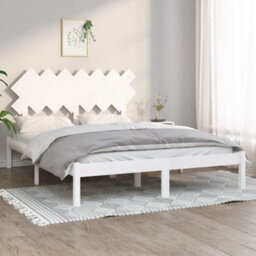 Berkfield Bed Frame White 140X190 Cm Solid Wood - thumbnail 1