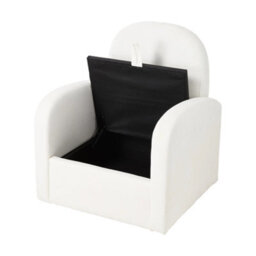 Darphe Modern Beige Chenille Swivel Recliner Chair With Storage - thumbnail 2