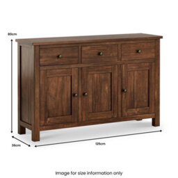 Duchy Acacia Large Sideboard Cabinet - Fully Assembled By Roseland Furniture - thumbnail 8
