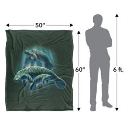 Jq Licensing Silky Manatee Supersoft Blanket Multicoloured (One Size) - thumbnail 5