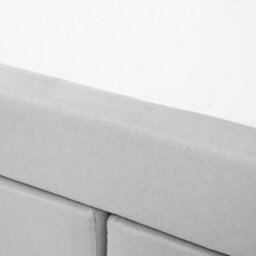Beliani Divan Bed Fabric Admiral 180 X 200 Cm (Eu Super King) Light Grey - thumbnail 8