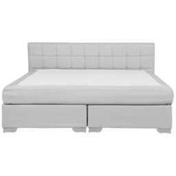 Beliani Divan Bed Fabric Admiral 180 X 200 Cm (Eu Super King) Light Grey - thumbnail 4