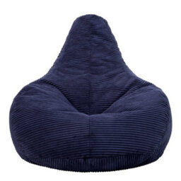 icon Gaming Bean Bag Recliner Jumbo Cord Navy - thumbnail 4