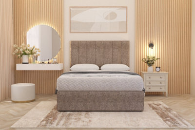 Somnior Beds Somnior Austin Divan Bed Set With Midnight Pocket Sprung Mattress And Headboard Coffee Tweed - image 1