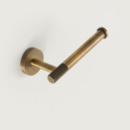 Excel Home Toilet Roll Holder Wall Mounted, Luxury Toilet Paper Holder, Sleek Design With Antique Brass Finish, Durable Brass Material