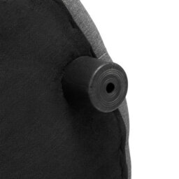 Living And Home Grey Round Linen Upholstered Deep Buttoned Ottoman Foot Stool With Studed Edge Dia 750 X H 350 mm - thumbnail 3