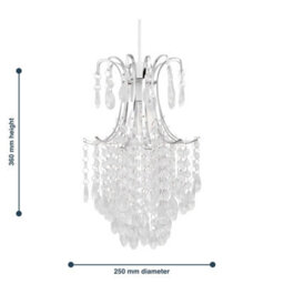 First Choice Lighting Set Of 2 Chandelier Style Easy Fit Ceiling Light Shades - thumbnail 5