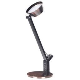 Wyld And Coco Copper Desk Lamp With Adjustable Arm, Touch Dimmer And Usb Charging Port (W17 X D17 X H40Cm) - thumbnail 6