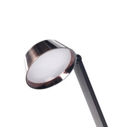 Wyld And Coco Copper Desk Lamp With Adjustable Arm, Touch Dimmer And Usb Charging Port (W17 X D17 X H40Cm) - thumbnail 8