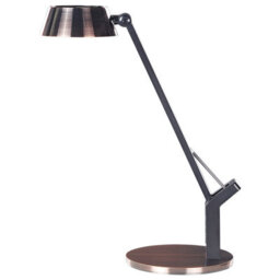 Wyld And Coco Copper Desk Lamp With Adjustable Arm, Touch Dimmer And Usb Charging Port (W17 X D17 X H40Cm) - thumbnail 4