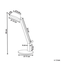 Wyld And Coco Copper Desk Lamp With Adjustable Arm, Touch Dimmer And Usb Charging Port (W17 X D17 X H40Cm) - thumbnail 3