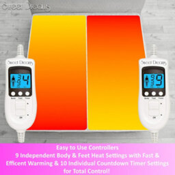 Sweet Dreams Electric Blanket Double Size - Plush Fleece Quilted - 10 Timer & 9 Heat Settings - Overheat Protection - thumbnail 9