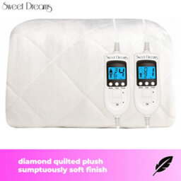 Sweet Dreams Electric Blanket Double Size - Plush Fleece Quilted - 10 Timer & 9 Heat Settings - Overheat Protection - thumbnail 2