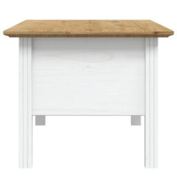 Berkfield Coffee Table Bodo White And Brown 100X55X45 Cm Solid Wood Pine - thumbnail 5