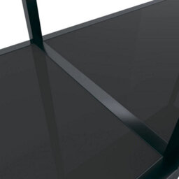 Berkfield Stylish Console Table Black 140X35X75.5 Cm Tempered Glass - thumbnail 5