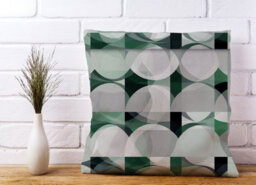 Warren Reed Designer Geometric Grey Green Cushions 45Cm X 45Cm - thumbnail 2