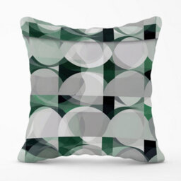 Warren Reed Designer Geometric Grey Green Cushions 45Cm X 45Cm