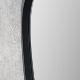 Pacific Lifestyle Teardrop Wall Mirror Black Wood Veneer 90Cm Mid Century Modern - thumbnail 4