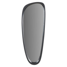 Pacific Lifestyle Teardrop Wall Mirror Black Wood Veneer 90Cm Mid Century Modern - thumbnail 2