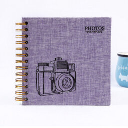 Woodside Home Living Linen Cover Scrap Book Style Photo Album 17Cm X 17Cm - Lilac