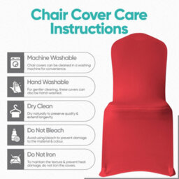 Neel Blue 10Pcs Spandex Polyester Stretch Chair Cover, Washable & Removable Slipcovers - Red - thumbnail 3