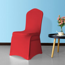 Neel Blue 10Pcs Spandex Polyester Stretch Chair Cover, Washable & Removable Slipcovers - Red