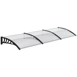 Outsunny Door Canopy Outdoor Awning Rain Shelter For Window Porch 303X96 Clear - thumbnail 2