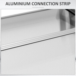 Outsunny Door Canopy Outdoor Awning Rain Shelter For Window Porch 303X96 Clear - thumbnail 7