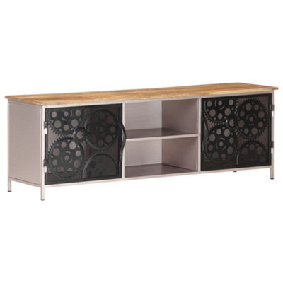 Berkfield Tv Cabinet 120X30X40 Cm Rough Mango Wood - image 1