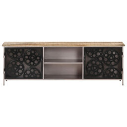 Berkfield Tv Cabinet 120X30X40 Cm Rough Mango Wood - thumbnail 2