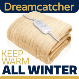 Dreamcatcher Electric Throw Heated Double Over Blanket Soft Fleece 9 Heat & 12 Timer Settings - Cream - thumbnail 7