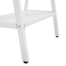 Beliani Home Office Computer Desk 140 X 60 Cm - Light Wood Top With White Frame And 5 Drawers - thumbnail 9