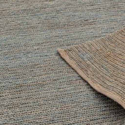 Jute Silver Plain Handmade Modern Rug For Bedroom & Living Room-200Cm X 300Cm - thumbnail 4