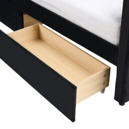 Wyld And Coco Black Velvet Daybed 90 X 200Cm Eu Single With Frame Drawers - thumbnail 9