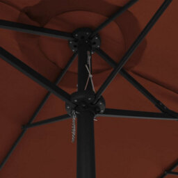 Berkfield Durable Outdoor Parasol With Aluminium Pole 460X270 Cm Terracotta - thumbnail 6