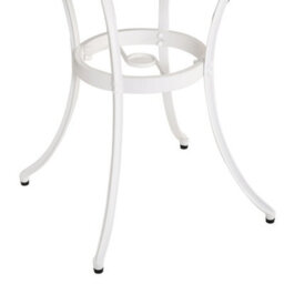 Outsunny 3Pcs Garden Bistro Set Cast Aluminium Round Table With 2 Chairs White - thumbnail 7