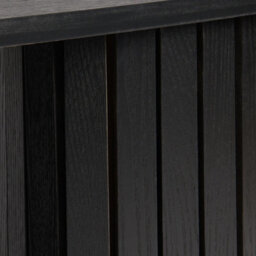 Ohs Madison Console Table Ribbed Engineered Wood Entryway Display Desk, Black - thumbnail 6