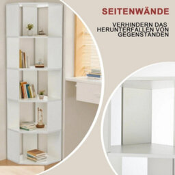 606Modern Bookshelf, Geometric Bookcase S Shaped Book Shelves - thumbnail 2