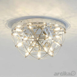 "Xample Artika Elden 13"" Flush Mount Led Ceiling Light - Chrome Finish, 900 Lumens, 3000K Warm White, Dimmable, Easy Install" - thumbnail 1