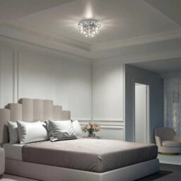 "Xample Artika Elden 13"" Flush Mount Led Ceiling Light - Chrome Finish, 900 Lumens, 3000K Warm White, Dimmable, Easy Install" - thumbnail 2
